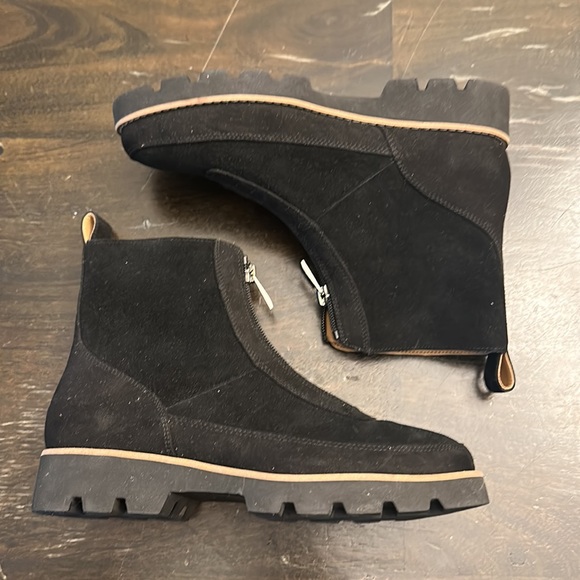 NEW $170 VIONIC Estilo Black Suede Zip waterproof fall ankle boots women size 6 - Picture 6 of 7